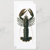 Invitation Homard vintage, Marine Ocean Life Crustacean (Devant / Derrière)
