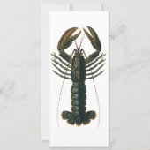 Invitation Homard vintage, Marine Ocean Life Crustacean (Devant)