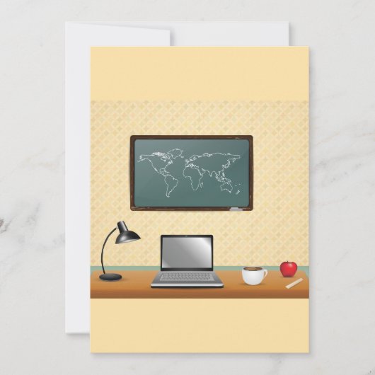 Invitation Home Office Desk Laptop Coffee (Devant)