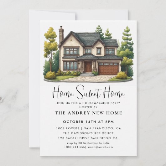 Invitation Home Sweet Home (Devant)