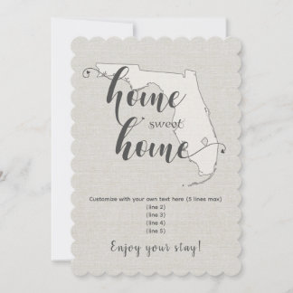 Invitation Home Sweet Home Florida Custom