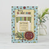 Invitation Homespun Country Christmas Christmas Cookie Exchan (Debout devant)