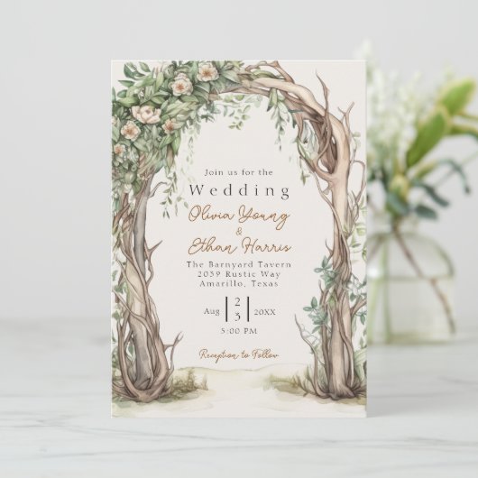 Invitation HOMESPUN - Mariage rustique (Debout devant)