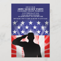 Hommage à l'invitation à l'envoi militaire du drap