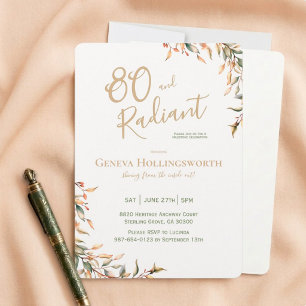 Invitation Hommage à une fête d'anniversaire de 80 ans à l'aq