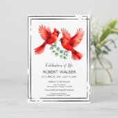 Invitation Hommage Cardinal et Hibiscus Life (Debout devant)