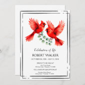 Invitation Hommage Cardinal et Hibiscus Life (Devant / Derrière)