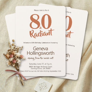 Invitation Hommage pour les 80 ans de Terracotta Milestone