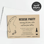 Invitation Homme Adulte Funny Pêche Anniversaire Parti de ret<br><div class="desc">"Secourt Party. Secourir du poisson à l'eau et de la bière à la bouteille." Une invitation pour adultes amusante pour une fête d'anniversaire de pêche,  une fête de retraite ou une fête de célibataire.</div>