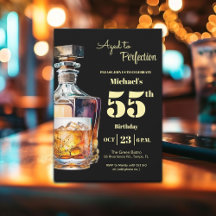 Homme âgé à la perfection 55e anniversaire Whiskey