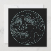Invitation homme dans la lune (Devant)
