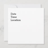 Invitation Homme de danse (Dos)