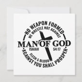 Invitation Homme de Dieu, Aucune Arme Formée Contre Moi Sera  (Dos)