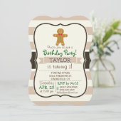 Invitation Homme de pain d'épice de Noël (Debout devant)