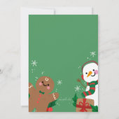 Invitation Homme de pain d'épices et neige (Dos)