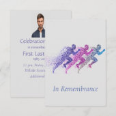 Invitation Homme d'exécution du service mémorial personnalisé (Devant / Derrière)