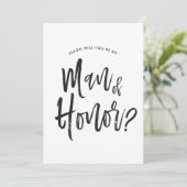 Invitation Homme d'Honneur | Style de Script Mariage personna (Debout devant)