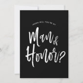Invitation Homme d'Honneur | Style de Script Mariage sur mesu (Devant)