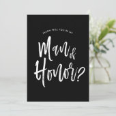 Invitation Homme d'Honneur | Style de Script Mariage sur mesu (Debout devant)