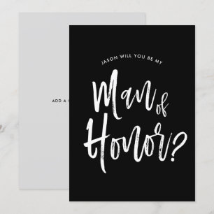 Invitation Homme d'Honneur   Style de Script Mariage sur mesu