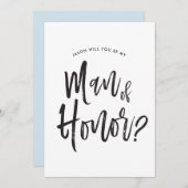 Invitation Homme d'honneur | Style de script personnalisé pou (Devant / Derrière)