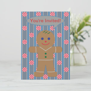 Invitation Homme en pain d'épices fantaisie et amusant