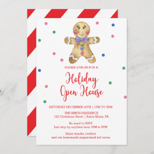 Invitation Homme en pain d'épices - Holiday Open House