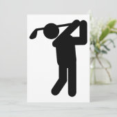 Invitation Homme Golfer - Symbole de golf (Debout devant)