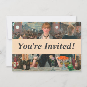 Invitation Homme maussade barman parisien Un bar aux Folies-B