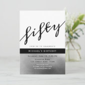 Invitation Homme moderne 50e anniversaire (Debout devant)