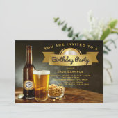 Invitation Homme N'Importe Quel Nombre Bière Anniversaire Inv (Debout devant)