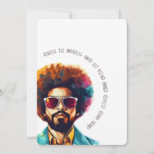 Invitation Homme Retro Rewind 50e Anniversaire Shindig Party (Dos)