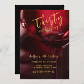 Invitation Hommes 30e anniversaire (Devant / Derrière)