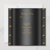 Invitation Hommes 30e fête d'anniversaire Gold Black Mans 3 (Dos)