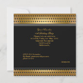 Invitation Hommes 40e anniversaire de fête Gold Metal Studs (Dos)