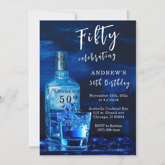 Invitation Hommes 50e anniversaire (Devant)