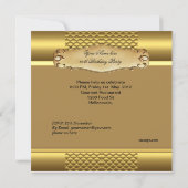 Invitation Hommes 60e Anniversaire Soirée Gold Metal Mans 2 (Dos)