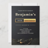Invitation Hommes adultes 40e fête d'anniversaire (Devant)