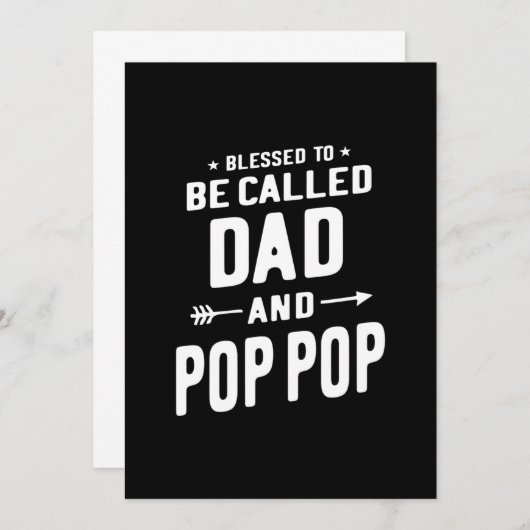 Invitation Hommes bénis d'être appelé papa et Pères Pop-Pop (Devant / Derrière)
