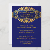 Invitation Hommes Casquette Cane Whiskey Gold Navy Anniversai (Dos)
