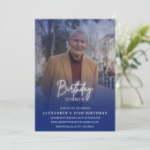 Invitation Hommes Diner Photo Marine bleu 82e anniversaire (Debout devant)