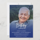 Invitation Hommes Diner Photo Marine bleu 97e anniversaire (Devant)