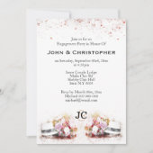 Invitation Hommes floraux d'aquarelle de casquette chic gai (Devant)