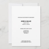 Invitation Hommes Gradué Photo Fête Personnalisée (Dos)