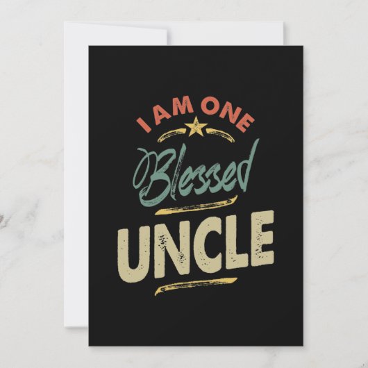 Invitation Hommes Je Suis Un Don D'Oncle Béni (Devant)