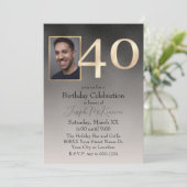 Invitation Hommes Noir et Beige 40e anniversaire (Debout devant)