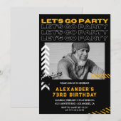 Invitation Hommes noirs Allons fêter 73 ans (Devant / Derrière)