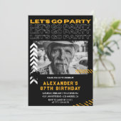 Invitation Hommes noirs Allons fêter le 87e anniversaire (Debout devant)