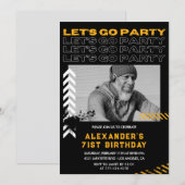 Invitation Hommes noirs Allons fêter les 71 ans (Devant / Derrière)