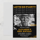 Invitation Hommes noirs Allons fêter les 83 ans (Devant / Derrière)